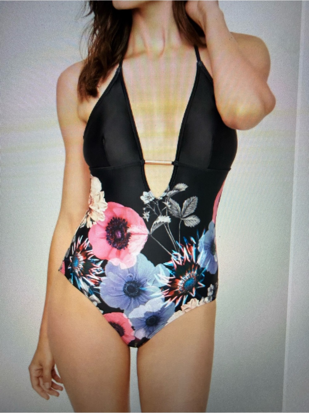 Ted Baker London Neon Poppy one piece swimsuit